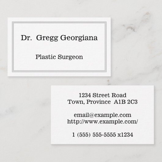 シンプル美容外科名刺 名刺 (正面/裏面)