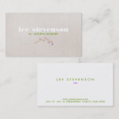 シンプル美容学オールナチュラル美しいリネンルック 名刺 (正面/裏面)