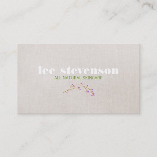 シンプル美容学オールナチュラル美しいリネンルック 名刺 (正面)