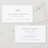 シンプル美容師はさみモダンアポイントメント 予約カード (正面/裏面)