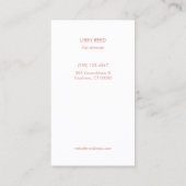 シンプル美容師モダンバラ金ゴールドシザーズホワイト 名刺 (裏面)