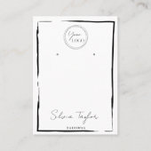 シンプル耳ミニマル輪ジュエリー表示ロゴ 名刺 (正面)