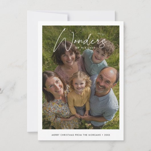 シンプル聖書的な疑問に思クリスマス宗教写真 シーズンカード (正面)