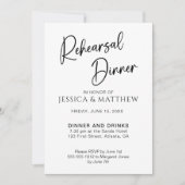 シンプル聖書黒白リハーサルディナー 招待状 (正面)
