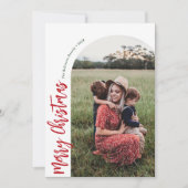 シンプル聖降誕祭の赤いアーチ シーズンカード (正面)