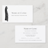 シンプル背カイロプラクターアポイントメントアラーム 予約カード (正面/裏面)