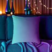 シンプル背景グラデーションターコイズ青紫 クッション