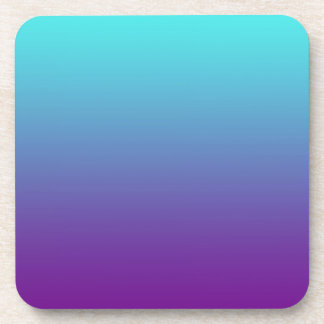 シンプル背景グラデーションターコイズ青紫 コースター