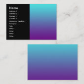 シンプル背景グラデーションターコイズ青紫 名刺 (正面/裏面)