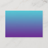 シンプル背景グラデーションターコイズ青紫 名刺 (裏面)