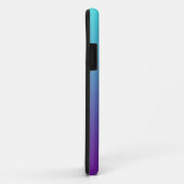 シンプル背景グラデーションターコイズ青紫 Case-Mate iPhoneケース (裏面/右)