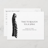 シンプル背骨カイロプラクターアポイントメント ポストカード (正面/裏面)