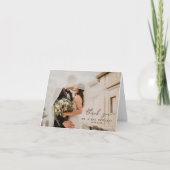 シンプル脚本と写結婚真 サンキューカード (正面)