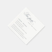 シンプル脚本ネイビー結婚ホワイトのおもしろい事実 スタンダードカクテルナプキン (角)