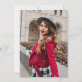 シンプル脚本モダンナースピン留め式 招待状 (裏面)