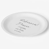 シンプル脚本結婚のリハーサル ペーパープレート (アングル)