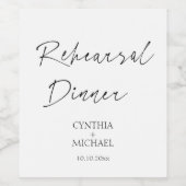 シンプル脚本結婚のリハーサル ワインラベル (シングルラベル)