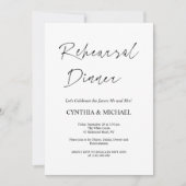 シンプル脚本結婚のリハーサル 招待状 (正面)