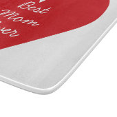 シンプル脚本赤いハートママ最高のーエバーマザーズ・デイ カッティングボード (角)