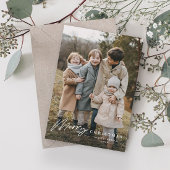 シンプル脚本3写真メリークリスマス シーズンカード