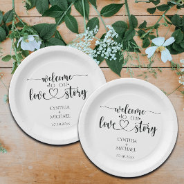 シンプル脚本「愛の物語」結婚の ペーパープレート