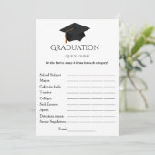 シンプル脚速考え卒業パーティーゲーム 招待状 (スタンド正面)