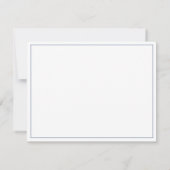 シンプル脚青縁どパーソナライズされた文具 ノートカード (裏面)