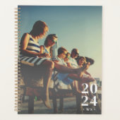 シンプル自分の写真を作パーソナライズされた成 プランナー手帳 (正面)