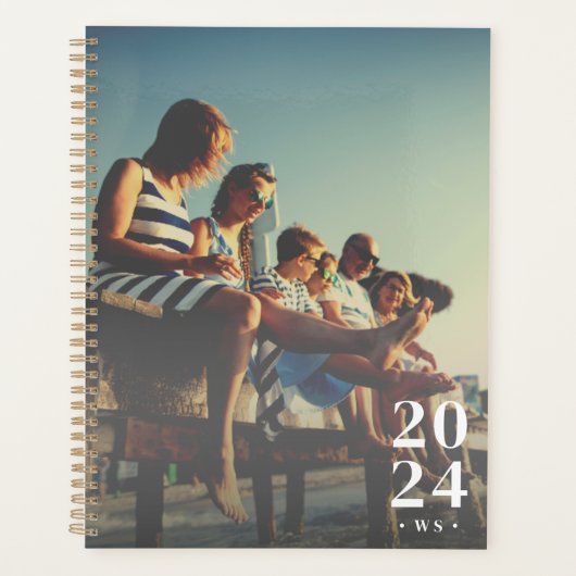 シンプル自分の写真を作パーソナライズされた成 プランナー手帳 (正面)