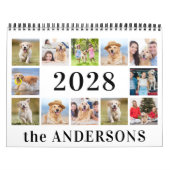 シンプル自分の写真を作モダンパーソナライズされた成 カレンダー (カバー)