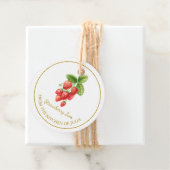 シンプル自家製いちごジャムつるラベルLホワイト フェイバータグ (インサイチュ)