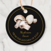 シンプル自家製きのこソースつるラベル フェイバータグ (正面)