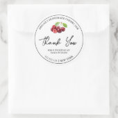 シンプル自家製さくらんぼジャムサンキューレーベル ラウンドシール (バッグ)