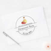 シンプル自家製のザクロ酸ハニーラベル ラウンドシール (封筒)