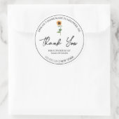 シンプル自家製ひまわり油サンキューラベル ラウンドシール (バッグ)