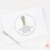 シンプル自家製アスパラガスラベル ラウンドシール (封筒)