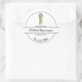 シンプル自家製アスパラガスラベル ラウンドシール (バッグ)