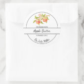 シンプル自家製アップルバターラベル ラウンドシール (バッグ)