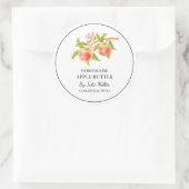 シンプル自家製アップルバターラベル ラウンドシール (バッグ)