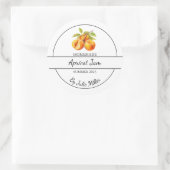 シンプル自家製アプリコットジャムラベル ラウンドシール (バッグ)