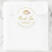 シンプル自家製エキナセアティーサンキューラベル ラウンドシール (バッグ)