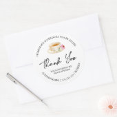 シンプル自家製エキナセアティーサンキューラベル ラウンドシール (封筒)