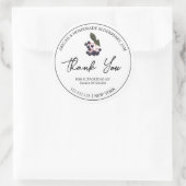 シンプル自家製エルダーベリージャムサンキューラベル ラウンドシール (バッグ)