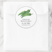 シンプル自家製オクララベル漬け ラウンドシール (バッグ)