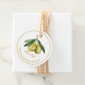 シンプル自家製オリーブ油つるラベルLホワイト フェイバータグ (インサイチュ)