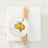 シンプル自家製オレンジジャムつるラベルLホワイト フェイバータグ (インサイチュ)
