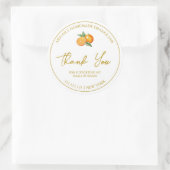 シンプル自家製オレンジジャムサンキューラベル ラウンドシール (バッグ)