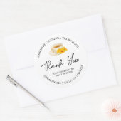 シンプル自家製カレンデュラティーサンキューラベル ラウンドシール (封筒)