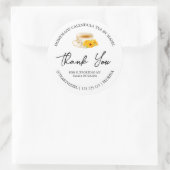 シンプル自家製カレンデュラティーサンキューラベル ラウンドシール (バッグ)