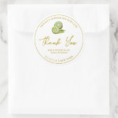 シンプル自家製キウイありがとうラベル ラウンドシール (バッグ)